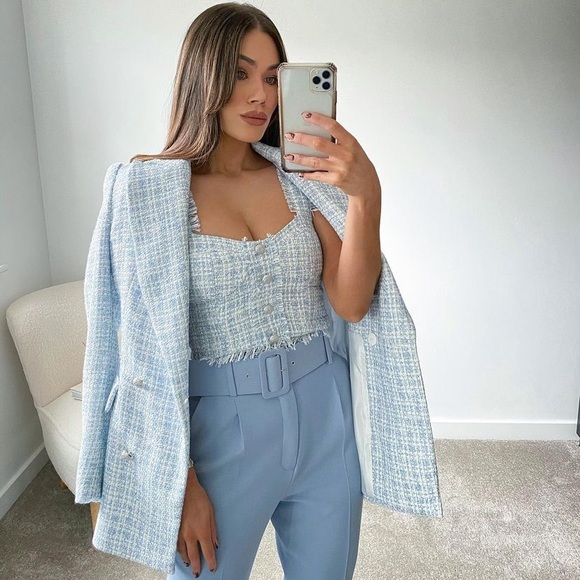 Zara textured plaid blazer - Picture 3 of 14